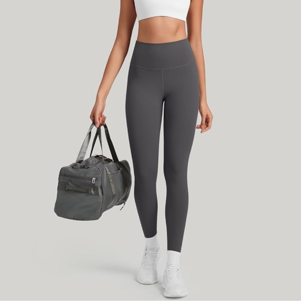 Hey Nuts Women's Gray High-Waisted Leggings